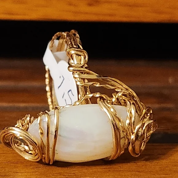 14K Gold Filled Mabe Pearl Ring Size 7.5 US NWT - Picture 3 of 4
